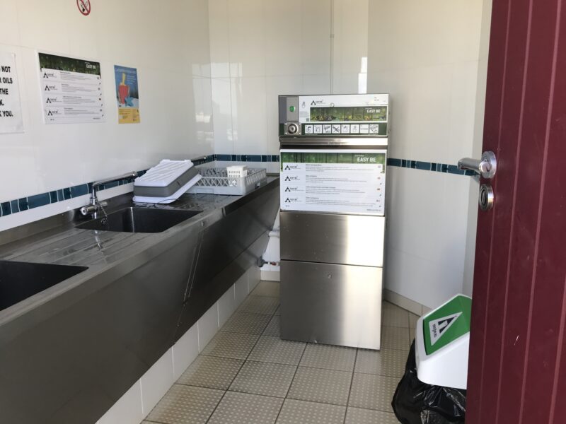 Washing up facilities at Ayr Holiday Park