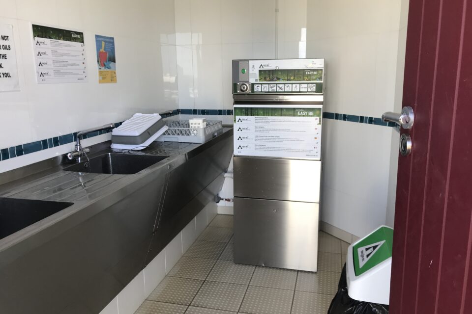 Washing up facilities at Ayr Holiday Park