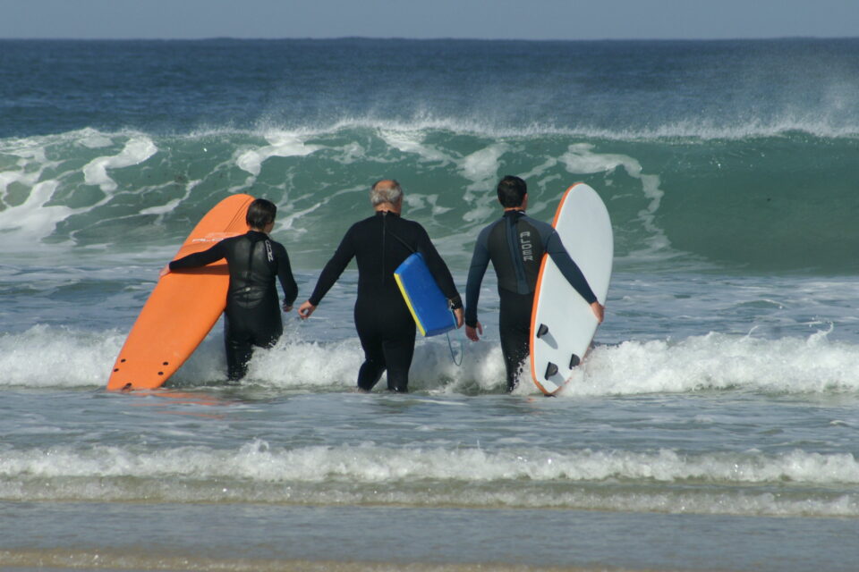 Surfing at St Ives - Flikr - photo by David Merrett